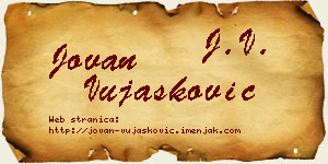 Jovan Vujašković vizit kartica